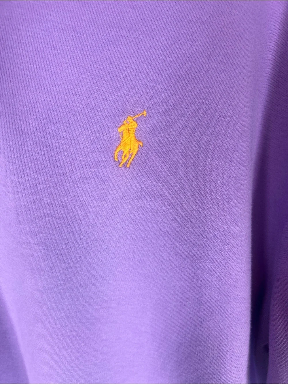 Ralph Lauren Men’s Lavender Polo with Orange Pony